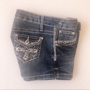 Revolution Girls Embellished Denim Shorts Size 8